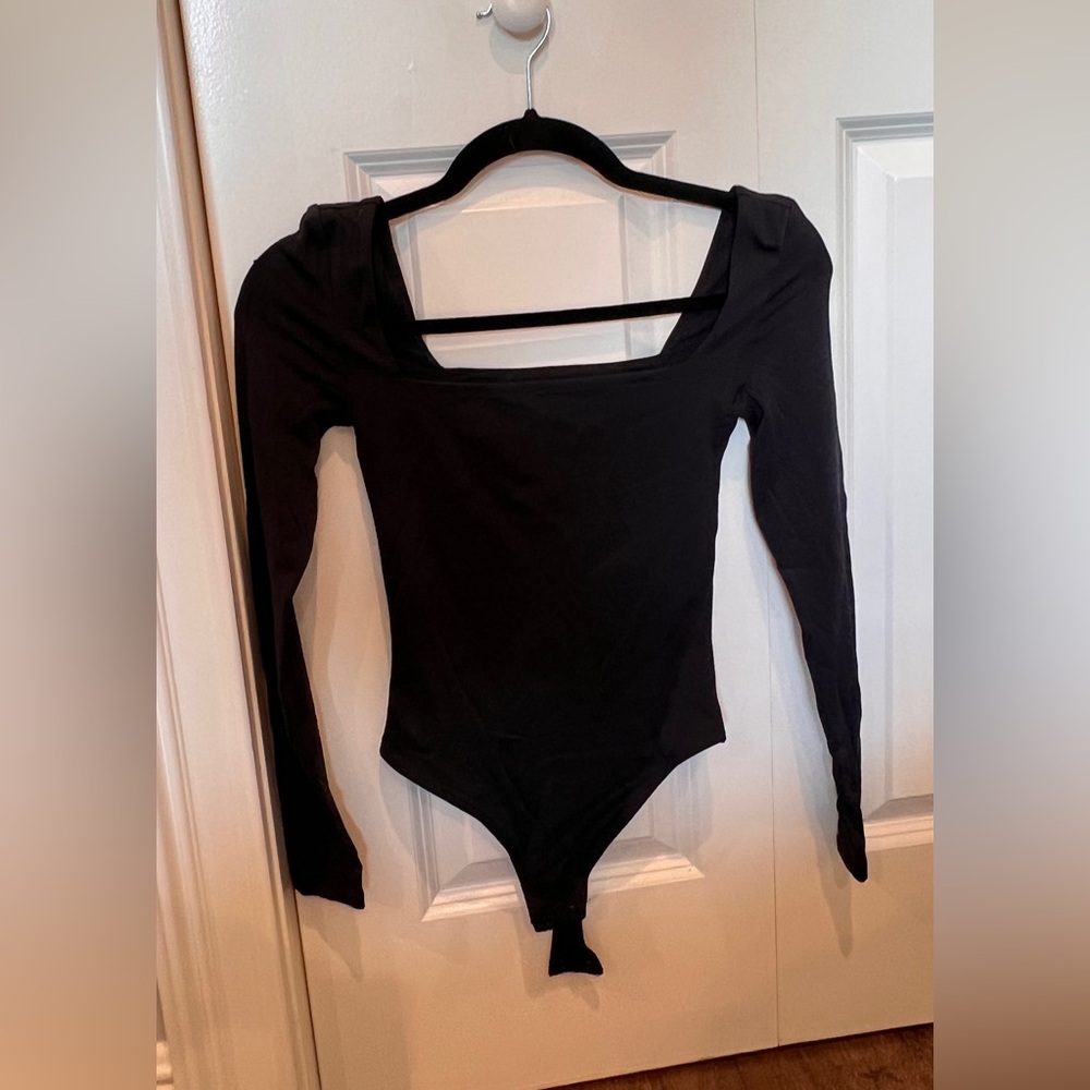 Babaton Black Long Sleeve Bodysuit